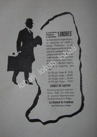 CARTEL ANTIGUO ORIGINAL DE TIENDAS LA CIUDAD DE LONDRES 1914 /761