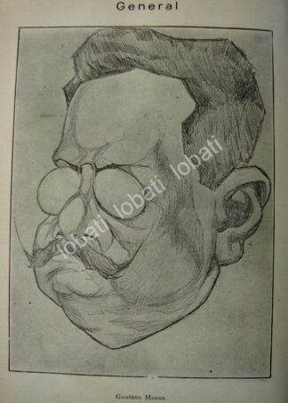 CARICATURA ANTIGUA. 1914 GENERAL. GUSTAVO MAASS. MLT