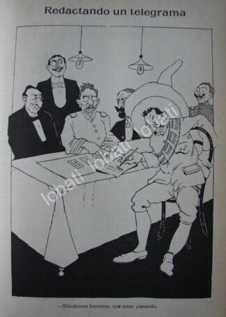CARICATURA ANTIGUA 1914 PANCHO VILLA EN TORREON / MLT