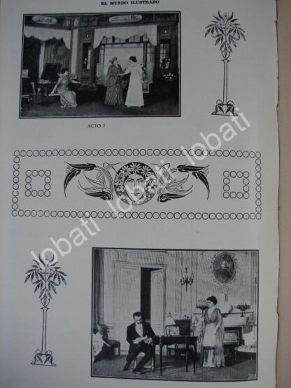 CARTEL ANTIGUO ORIGINAL DE FAMILIA DE ALBERTO BRANNIFF DE PASEO 1910 / ASM - Image 2