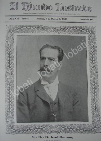 PORTADA ANTIGUA ORIGINAL  1909 MUERE EL DR. JOSE RAMOS