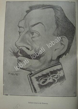 CARICATURA ANTIGUA 1914 GENERAL. GUSTAVO A. SALAS / MLT