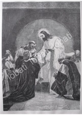 GRABADO ANTIGUO 1897 LA ULTIMA CENA /RLG, DE: GILBERTO IRIARTE/ ARTE SACRO