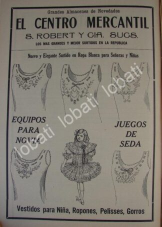 CARTEL ANTIGUO ORIGINAL DE TIENDAS EL CENTRO MERCANTIL 1910 /709