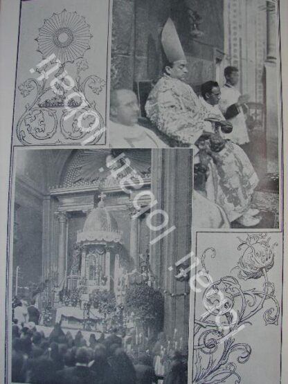 CARTEL ANTIGUO ORIGINAL DE MISA EN EL TEMPLO DE SAN JUAN DE DIOS D.F 1910 / RLG - Image 3