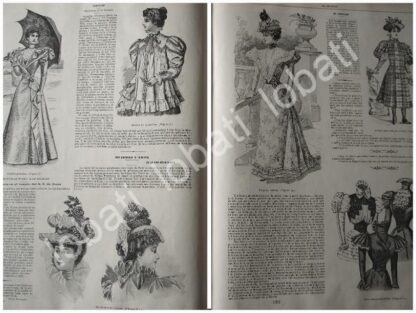 GRABADO ANTIGUO TENDENCIAS DE MODAS DE 1897. /110