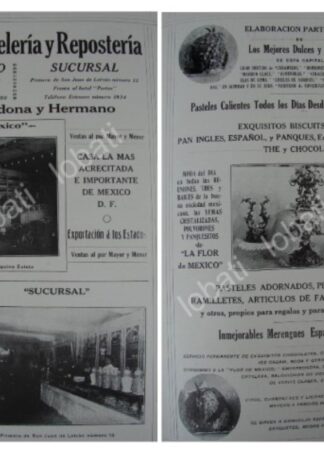CARTEL ANTIGUO ORIGINAL DE PASTELERIA Y DULCERIA LA FLOR DE MEXICO 1909 /184 MUY RARO