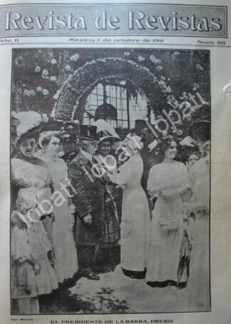 PORTADA ANTIGUA ORIGINAL  1911 EL PRESIDENTE EN KERMESSE, COYOACAN /PLT