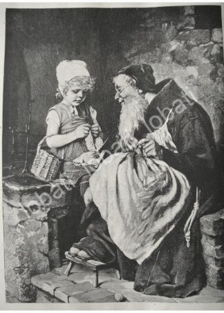 GRABADO ANTIGUO 1897 UN VIEJO MAESTRO, POR: Friedrich August von Kaulbach