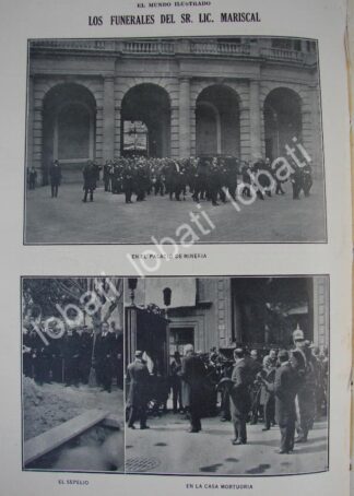 CARTEL ANTIGUO ORIGINAL DE FUNERALES DE IGNACIO MARISCAL FAGOAGA 1910 / PLT