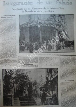 CARTEL ANTIGUO ORIGINAL DE AMPLIAN LA TIENDA EL PALACIO DE HIERRO 1911 /188