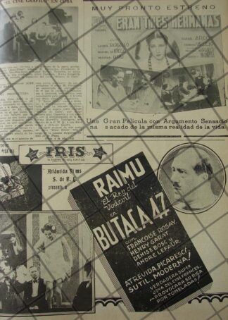 CARTEL ANTIGUO ORIGINAL PELICULA. BUTACA 47. Y OTROS 1941