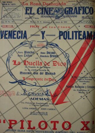 CARTEL ANTIGUO ORIGINAL PELICULA. LA HUELLA DE DIOS 1941 /163