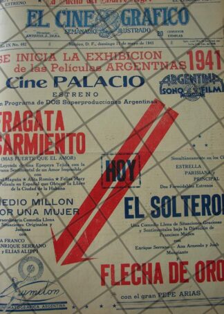CARTEL ANTIGUO ORIGINAL CINE PALACIO CHINO 1941 CON ERROR