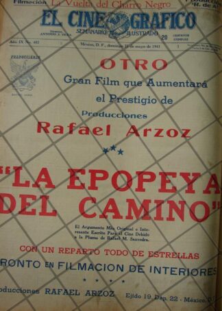 CARTEL ANTIGUO PALICULA. LA EPOPEYA DEL CAMINO /191