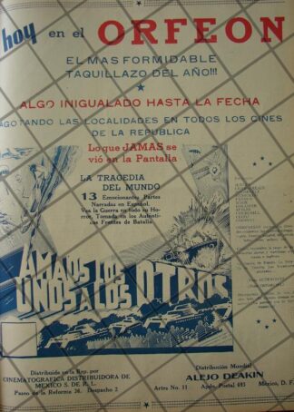 CARTEL ANTIGUO PELICULA DE SEGUNDA GUERRA MUNDIAL 1941