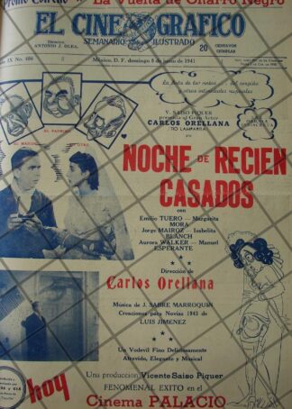 CARTEL ANTIGUO PELICULA. NOCHE DE RECIEN CASADOS /193