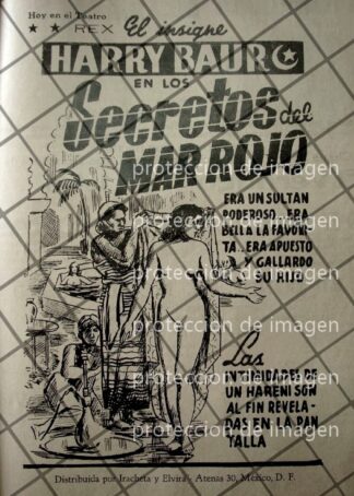 CARTEL ANTIGUO PELICULA. SECRETOS DEL MAR ROJO 1941