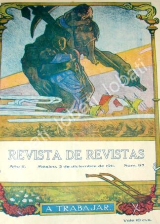 PORTADA ANTIGUA ORIGINAL  1911 TEMA REVOLUCIONARIO