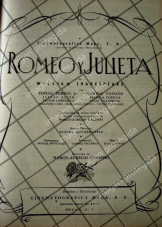 CARTEL ANTIGUO PELICULA ROMEO Y JULIETA 1941 JAMAS FILMADA