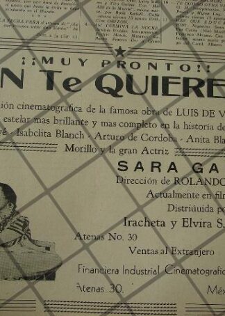 CARTEL ANTIGUO INICIAN PELICULA. QUIEN TE QUIERE A TI 1941