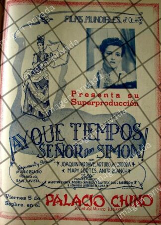 CARTEL RETRO PELICULA HAY QUE TIEMPOS SEÑOR DON SIMON 6 ESTRENO
