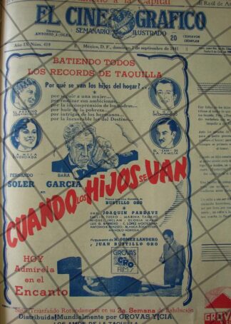 CARTEL RETRO PELICULA CUANDO LOS HIJOS SE VAN 1941 /7