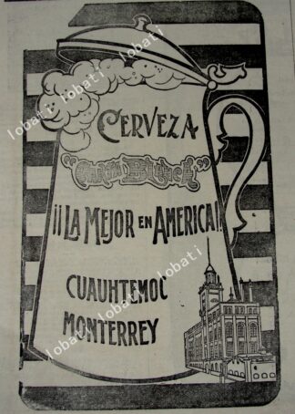 CARTEL ANTIGUO ORIGINAL DE MINI CARTEL CERVEZA CARTA BLANCA 1911 /157