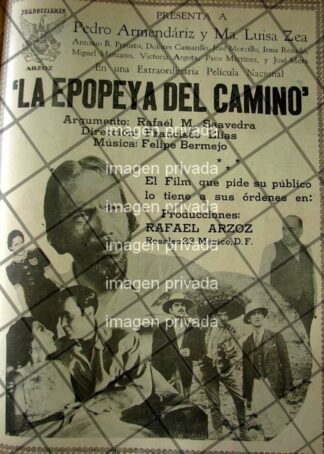 AFICHE RETRO PELICULA LA EPOPEYA DEL CAMINO 1941 /7