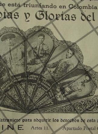 CARTEL ANTIGUO PELICULA TRAGEDIAS Y GLORIAS DEL TOREO 1941 /2
