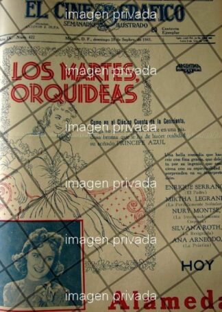 AFICHE RETRO PELICULA LOS MARTES ORQUIDEAS 1941