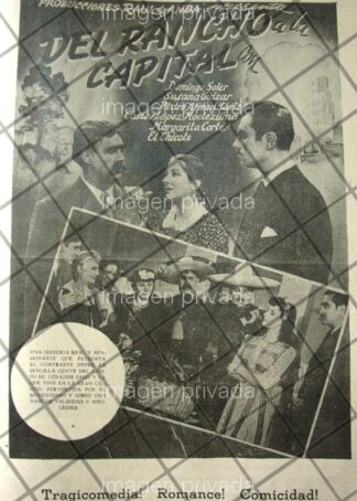 CARTEL RETRO PELICULA DEL RANCHO A LA CAPITAL . ESTRENO 1941
