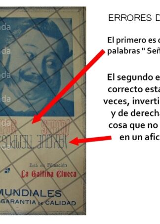 CARTEL RETRO CON ERROR IMPRESION AY QUE TIEMPOS SEÑOR DON SIMON