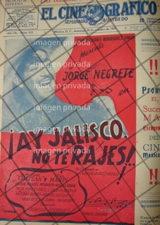AFICHE ANTIGUO PELICULA JALISCO NO TE RAJES 1941 /8