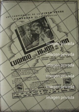 CARTEL RETRO PELICULA CUANDO LOS HIJOS SE VAN 1941 -9
