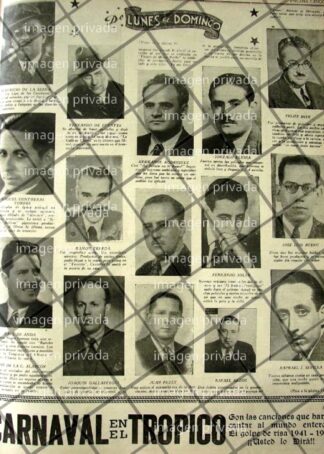 CARTEL ANTIGUO PRODUCTORES Y DIRECTORES DE CINE DE 1941