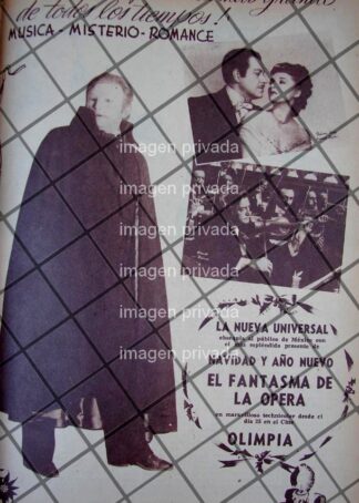 AFICHE RETRO PELICULA. EL FANTASMA DE LA OPERA 1944