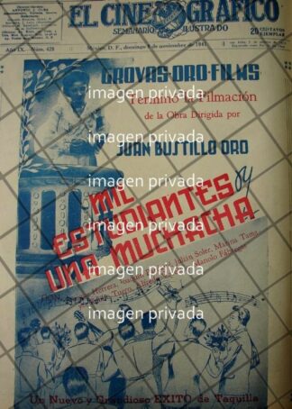 CARTEL RETRO PELICULA MIL ESTUDIANTES Y UNA MUCHACHA 1941