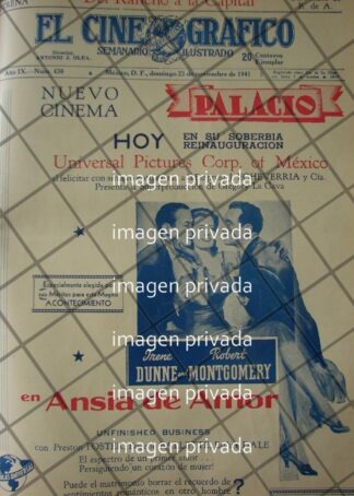 CARTEL RETRO INAUGURACION CINEMA PALACIO 1941
