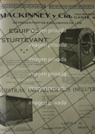 CARTEL RETRO EQUIPOS PARA CINES MACKINNEY 1941 RARO