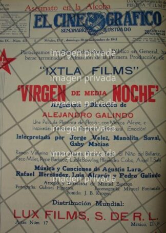 CARTEL RETRO TERMINAN PELICULA VIRGEN DE MEDIA NOCHE 1941 2