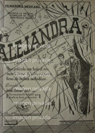 CARTEL RETRO INICIA FILMACION DE PELICULA ALEJANDRA 1941