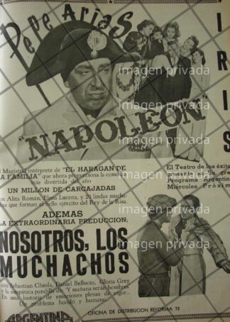 CARTEL RETRO PELICULA NAPOLEON 1941 CINE IRIS