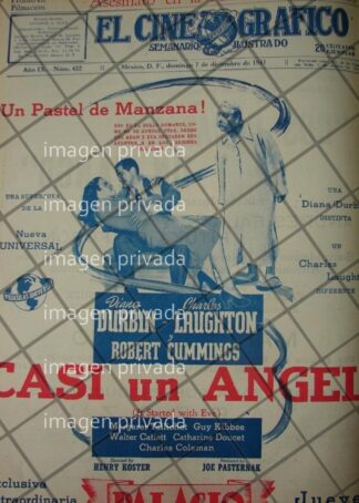 CARTEL ANTIGUO, PELICULA CASI UN ANGEL Cinema Palacio.