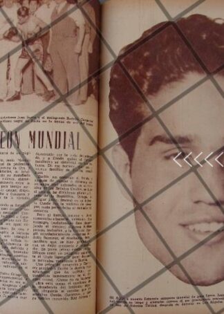 AFICHE ANTIGUO. BOXEADOR JUAN ZURITA CAMPEON MUNDIAL