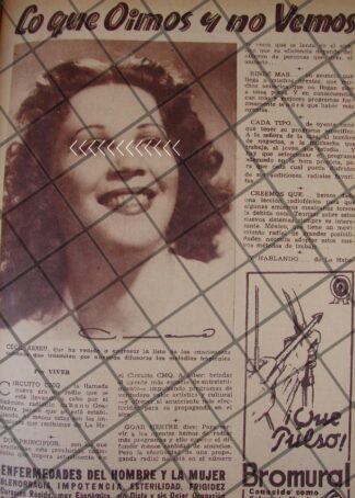 AFICHE ANTIGUO. INICIOS DE LA CANTANTE CECIL ABREU 1944