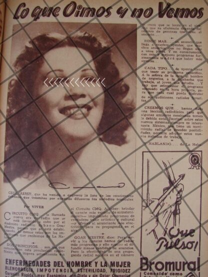 AFICHE ANTIGUO. INICIOS DE LA CANTANTE CECIL ABREU 1944