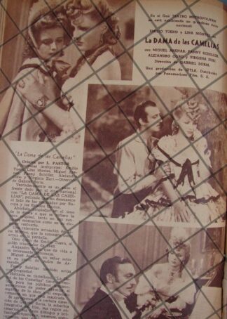 AFICHE ANTIGUO SE ESTRENA. LA DAMA DE LAS CAMELIAS 1944