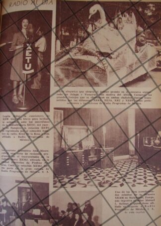 AFICHE ANTIGUO LUPITA ALDAY Y VARIAS EMISORAS DE RADIO