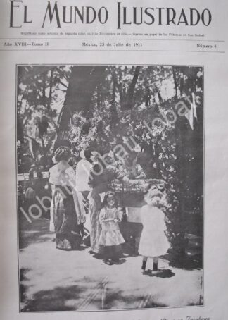 PORTADA ANTIGUA ORIGINAL  1911 KERMESSE EN TACUBAYA D.F /LDM